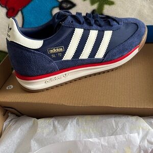 Adidas Men's Blue and White SL 72 Sneakers